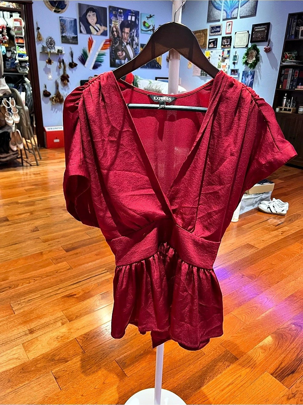 Express Wrap Mini Dress in Red Like New